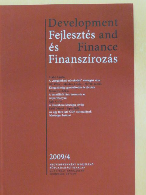 Fejlesztés és Finanszírozás 2009/4. [antikvár]