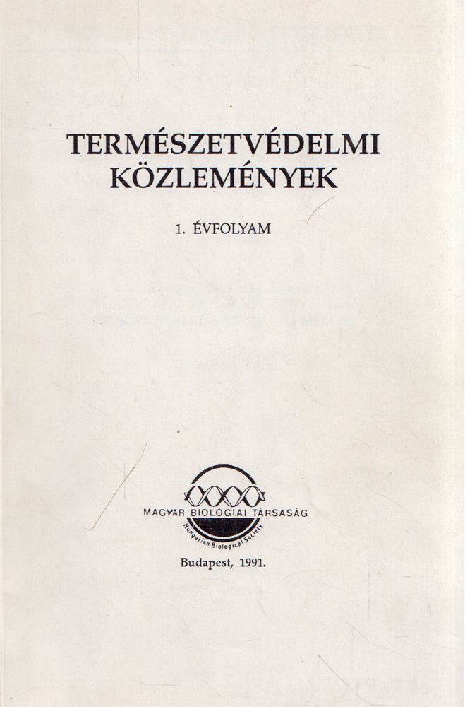 BANKOVICS ATTILA - Természetvédelmi közlemények 1. [antikvár]