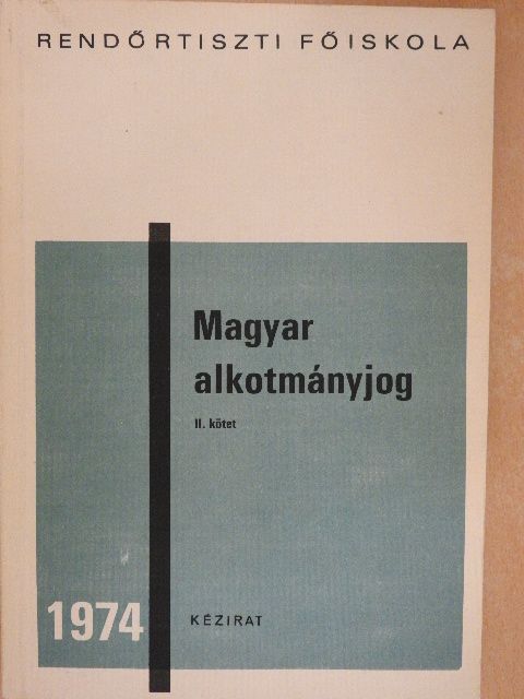 Dr. Pőcze Béla - Magyar alkotmányjog II. [antikvár]