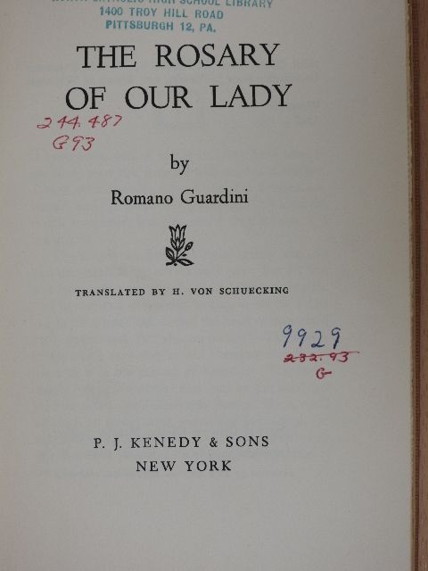 Romano Guardini - The Rosary of Our Lady [antikvár]