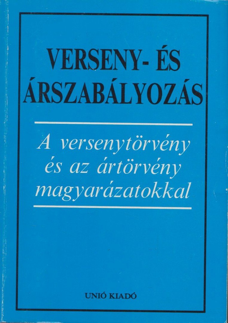 Dr. Vissi Ferenc - Verseny- és árszabályozás [antikvár]