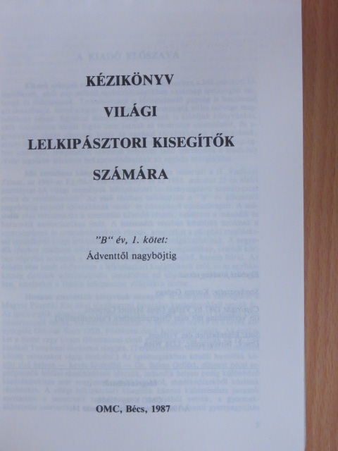 Kézikönyv világi lelkipásztori kisegítők számára [antikvár]