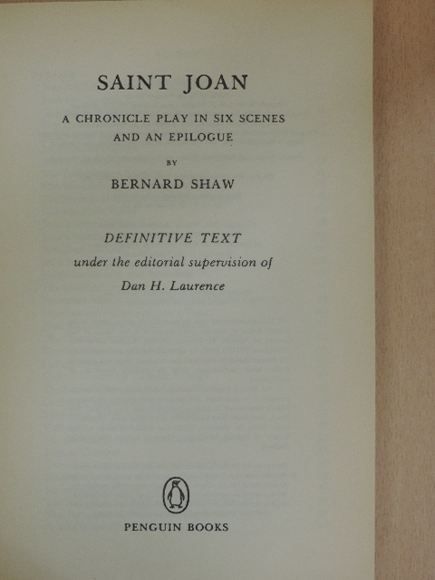 Bernard Shaw - Saint Joan [antikvár]