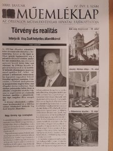 Műemléklap 2000. január [antikvár]