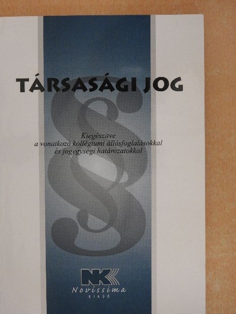 Társasági jog [antikvár]