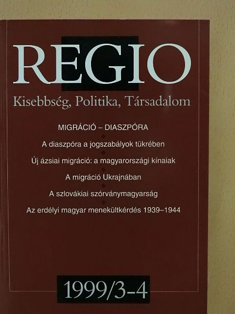 Csóti Csaba - Regio 1999/3-4. [antikvár]