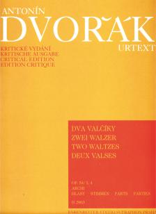 DVORAK - ZWEI WALZER OP.54/1,4 FÜR STREICHQUARTETT KRITISCHE AUSGABE, STIMMEN