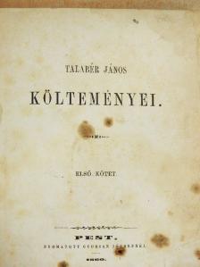 Talabér János - Talabér János költeményei I. [antikvár]