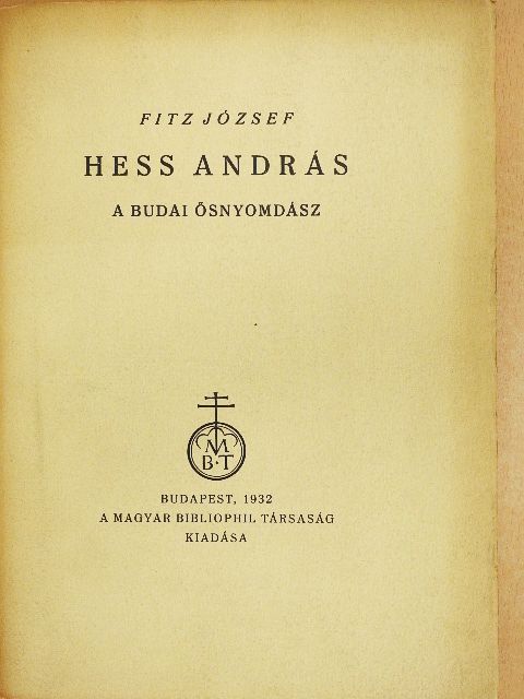 Fitz József - Hess András [antikvár]