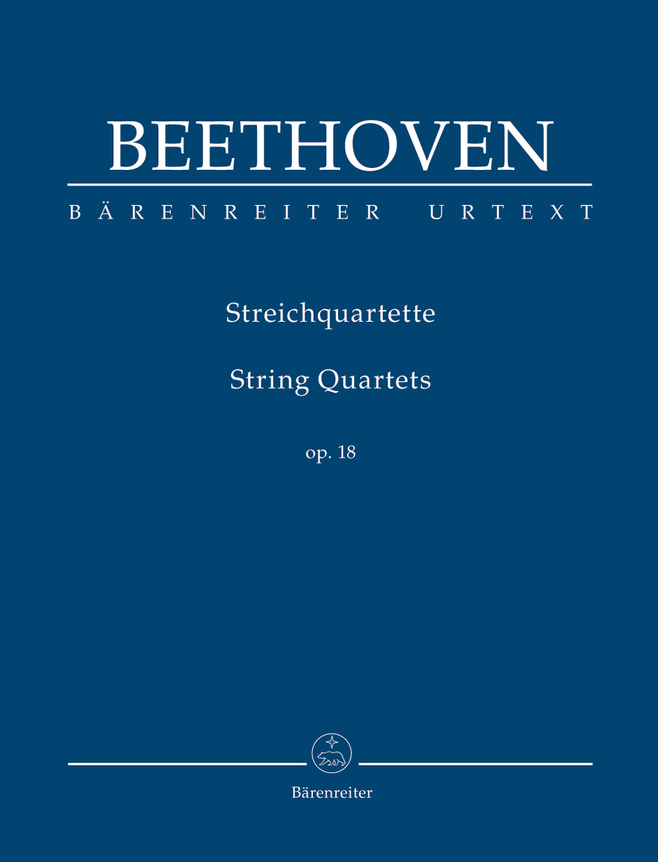 BEETHOVEN - STREICHQUARTETTE OP.18 TASCHENPARTITUR URTEXT (JONATHAN DEL MAR)