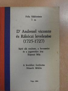 II. Rákóczi Ferenc - D' Andrezel vicomte és Rákóczi levelezése [antikvár]