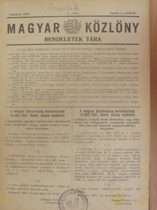 Magyar Közlöny 1948. I-IV. [antikvár]