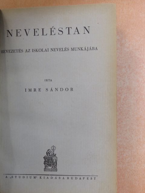 Imre Sándor - Neveléstan [antikvár]