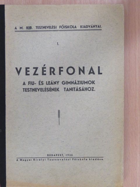 Vezérfonal a fiu- és leány gimnáziumok testnevelésének tanitásához [antikvár]