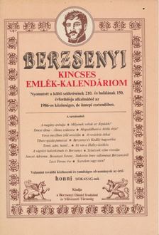 KISS DÉNES - Berzsenyi Kincses Emlék-Kalendáriom 1986. [antikvár]