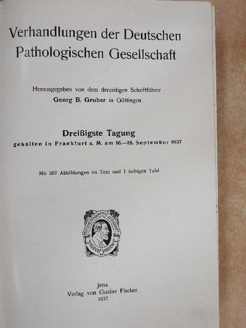 Verhandlungen der Deutschen Pathologischen Gesellschaft 30. Tagung [antikvár]
