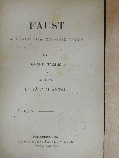 Goethe - Faust II. [antikvár]