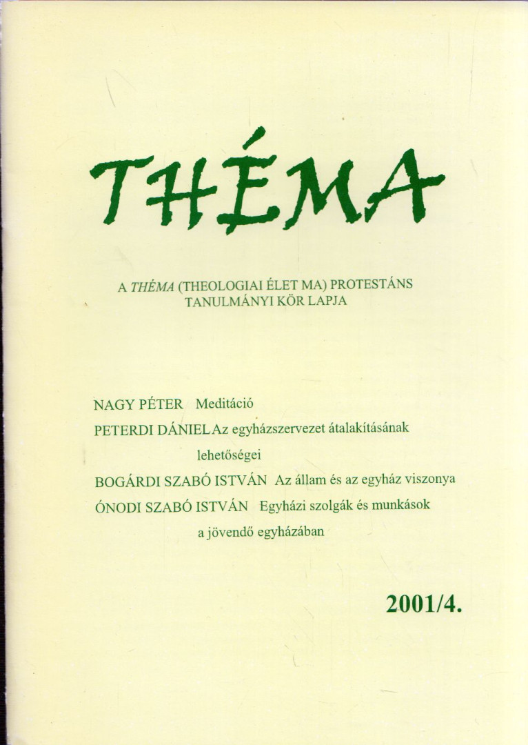 Zsengellér József - Théma 2001/4. [antikvár]