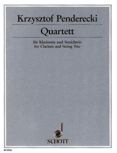 PENDERECKI - QUARTETT FÜR KLARINETTE UND STREICHTRIO (PARTITUR UND STIMMEN)