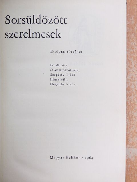 Héliodórosz - Sorsüldözött szerelmesek [antikvár]