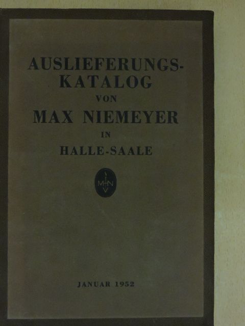 Auslieferungskatalog [antikvár]