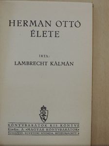 Lambrecht Kálmán - Herman Ottó élete [antikvár]