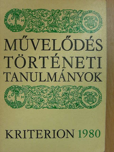 Benkő Elek - Művelődéstörténeti tanulmányok 1980 [antikvár]