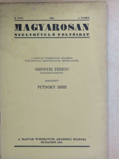Bartos Nándor - Magyarosan 1941/1. [antikvár]