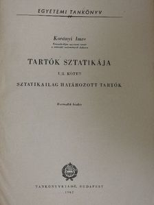Dr. Korányi Imre - Tartók sztatikája I/2. [antikvár]