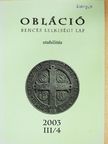 Horváth Dori Tamás OSB - Obláció 2003. III/4 [antikvár]
