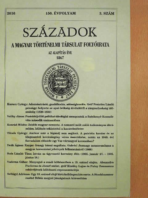 Blazovich László - Századok 2016/3. [antikvár]