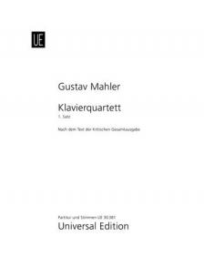 MAHLER, GUSTAV - KLAVIERQUARTETT 1. SATZ NACH DEM TEXT DER KRITISCHEN GESAMTAUSGABE, PARTITUR UND STIMMEN