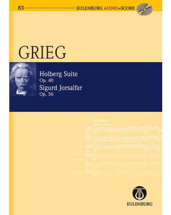 GRIEG - HOLBERG SUITE OP.40, SIGURD JORSALFAR OP.56 (KISPARTITÚRA + CD) (CALRKE / HORTON)
