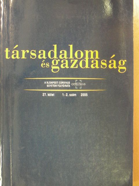 Balázs Péter - Társadalom és gazdaság 2005/1-2. [antikvár]