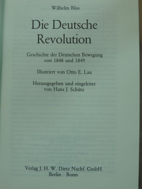 Wilhelm Blos - Die Deutsche Revolution (gótbetűs) [antikvár]