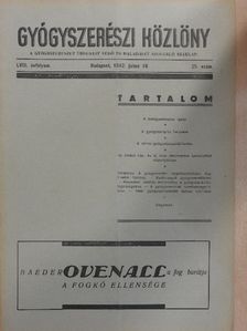 Gyógyszerészi Közlöny 1942. julius 18. [antikvár]