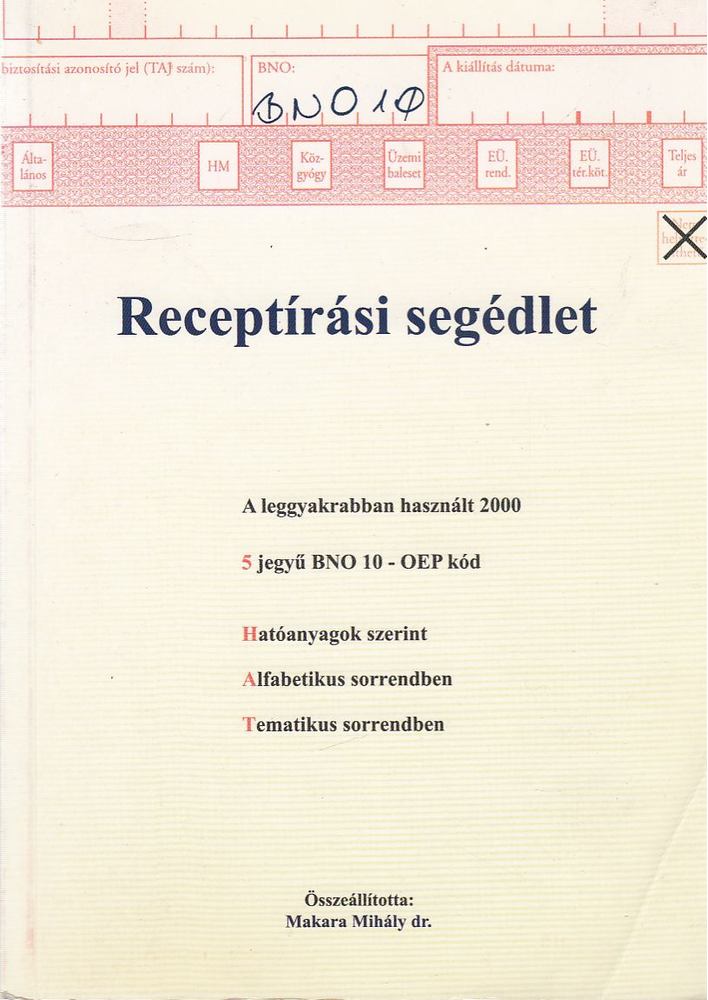 Dr. Makara Mihály - Receptírási segédlet [antikvár]