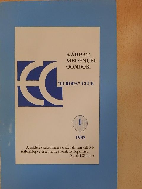 Beke György - Kárpát-medencei gondok 1. [antikvár]