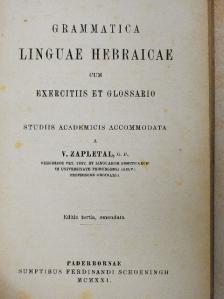 V. Zapletal - Grammatica linguae hebraicae cum exercitiis et glossario [antikvár]