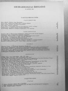 Gábori Miklós - Archaeologiai Értesítő 1966/1-2. [antikvár]