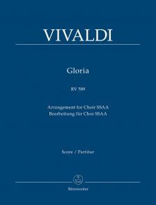 Vivaldi - GLORIA RV 589 ARRANGEMENT FOR CHOIR SSAA PARTITUR