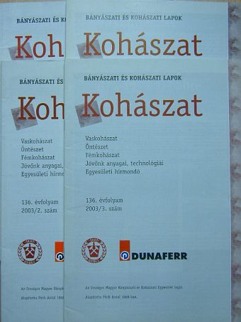 A. Togay - Kohászat 2003. (nem teljes évfolyam) [antikvár]