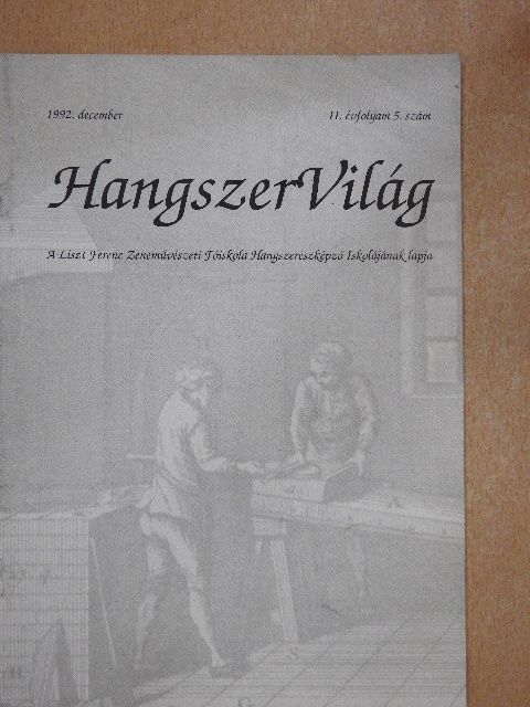 Bakos István - HangszerVilág 1992. december [antikvár]