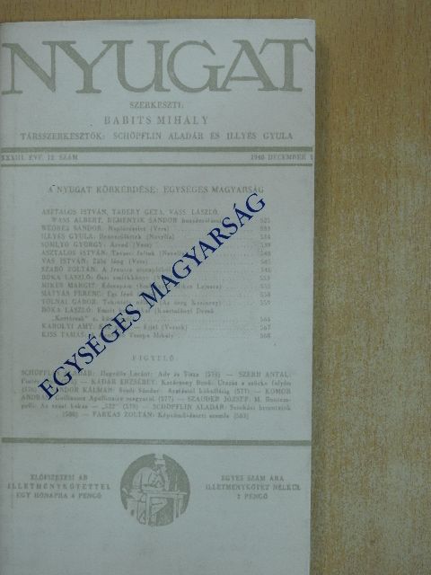 Egységes magyarság [antikvár]