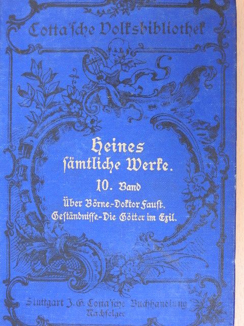 Heinrich Heine - Heinrich Heines Sämtliche Werke in zwölf Bänden 10. (gótbetűs) [antikvár]
