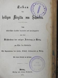 Leben der heiligen Birgitta von Schweden (gótbetűs) [antikvár]