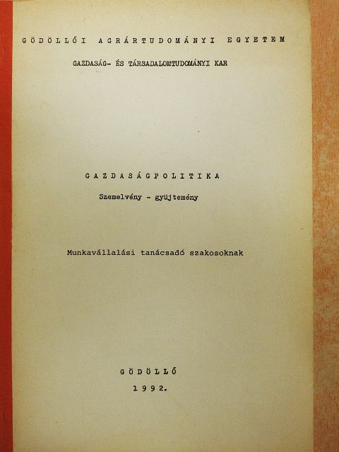 Mandel Miklós - Gazdaságpolitika [antikvár]