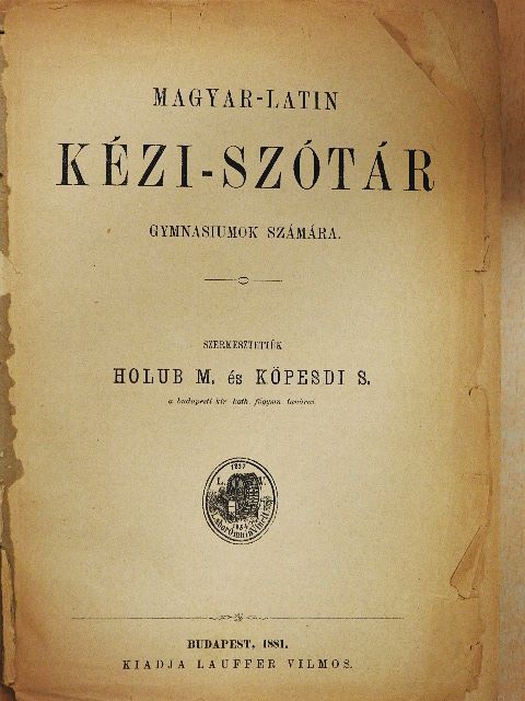 Magyar-latin kézi-szótár (rossz állapotú) [antikvár]
