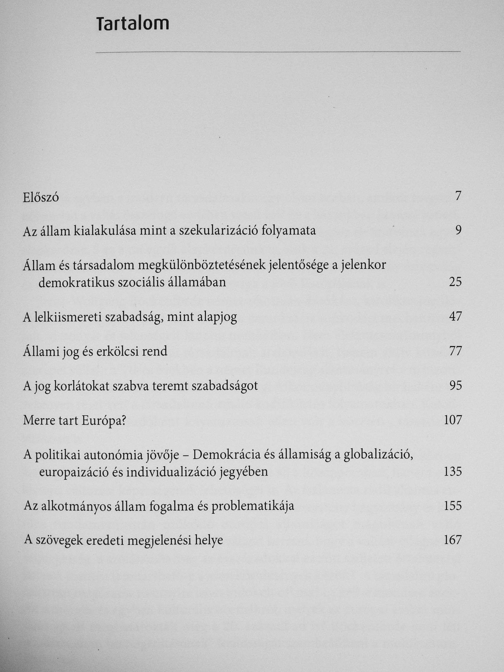 Ernst-Wolfgang Böckenförde - Állami jog és erkölcsi rend [antikvár]