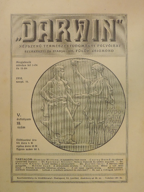 Cserny Dezső - "Darwin" 1916. szept. 15. [antikvár]